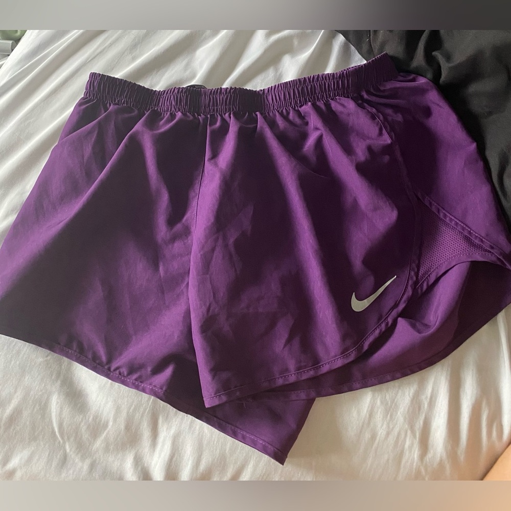 Purple nike athletic shorts